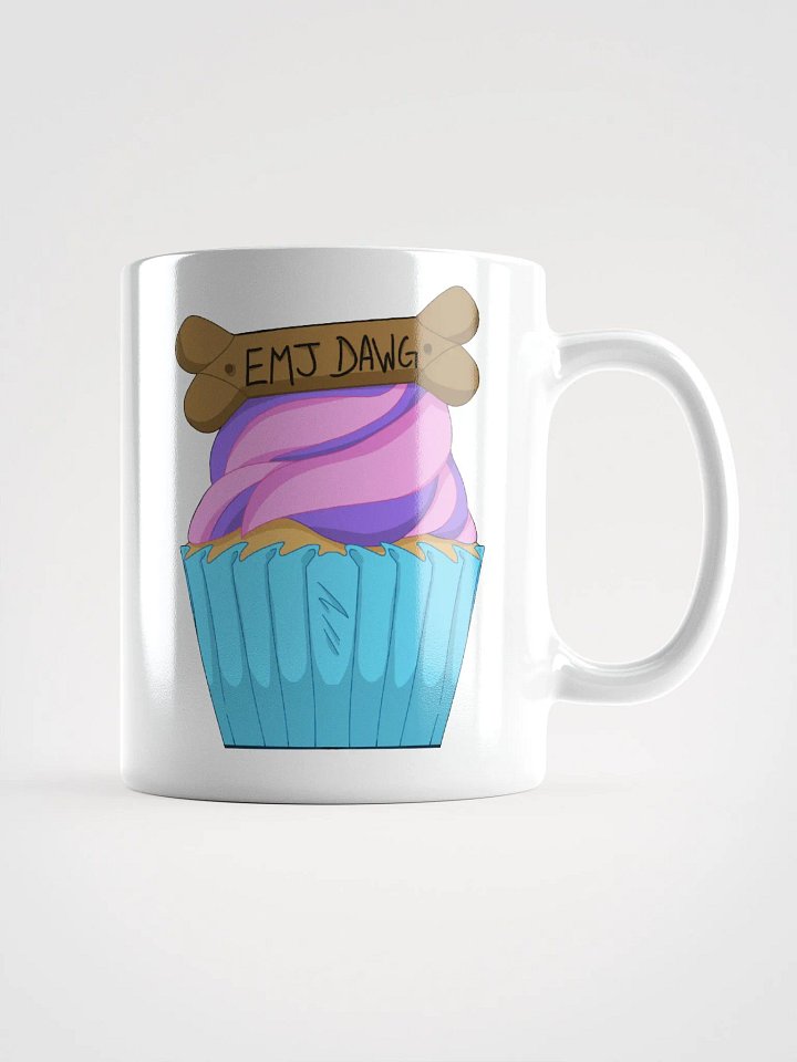 EmJDawg Bee Pawsitive Cupcake Mug (White) product image (1)