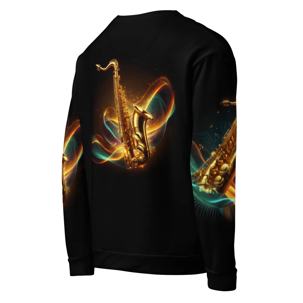 Golden Saxophone Musical Instrument - All-Over Unisex Sweatshirt #3 product image (5)