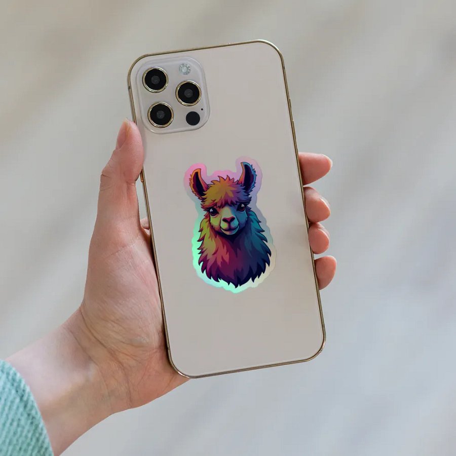 Lively Llama Holographic Sticker Sheet product image (8)