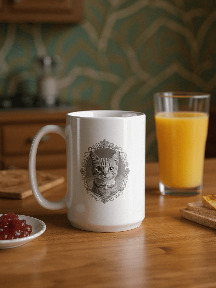 Floral Feline Elegance Mug product image (2)