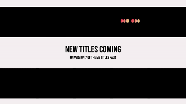 MB Titles Pack for DaVinci Resolve product image (2)