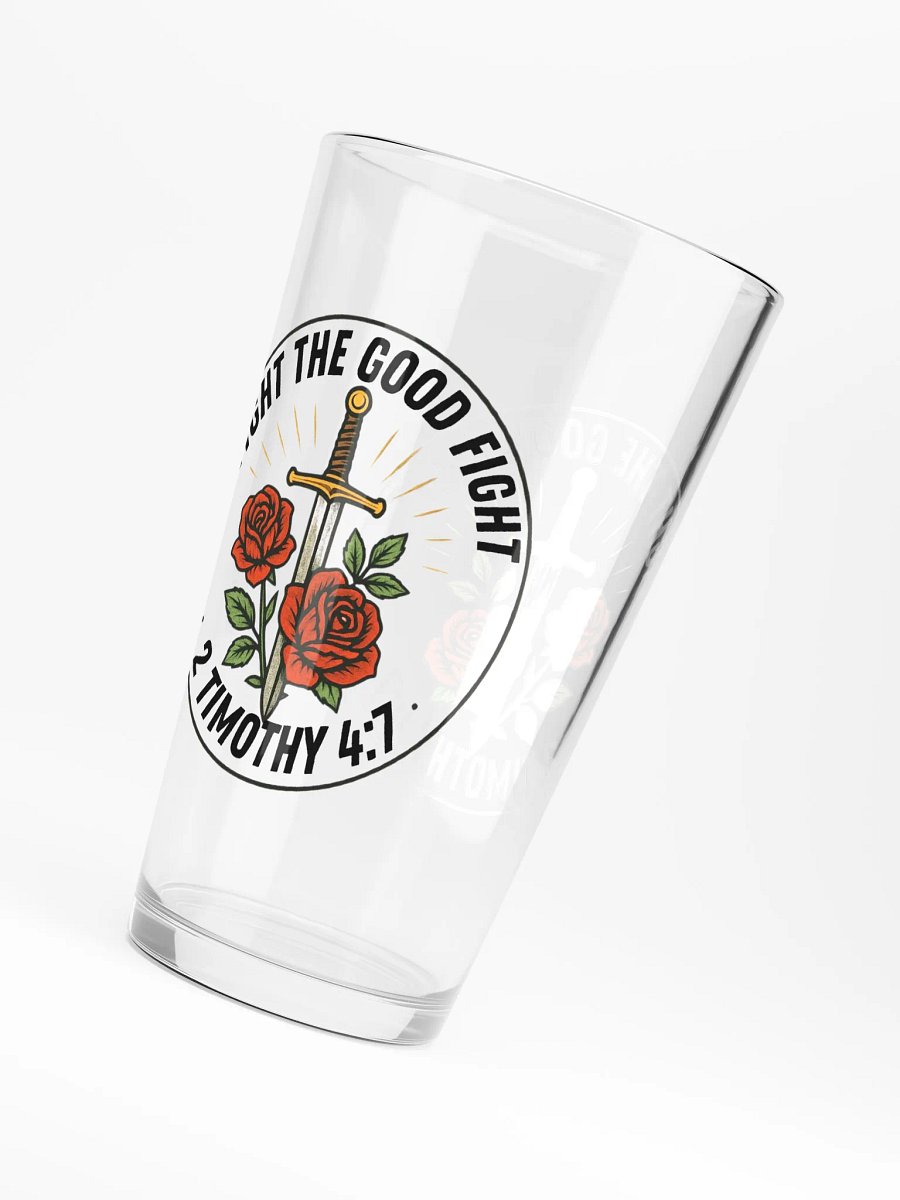 Fight the Good Fight pint glass product image (5)