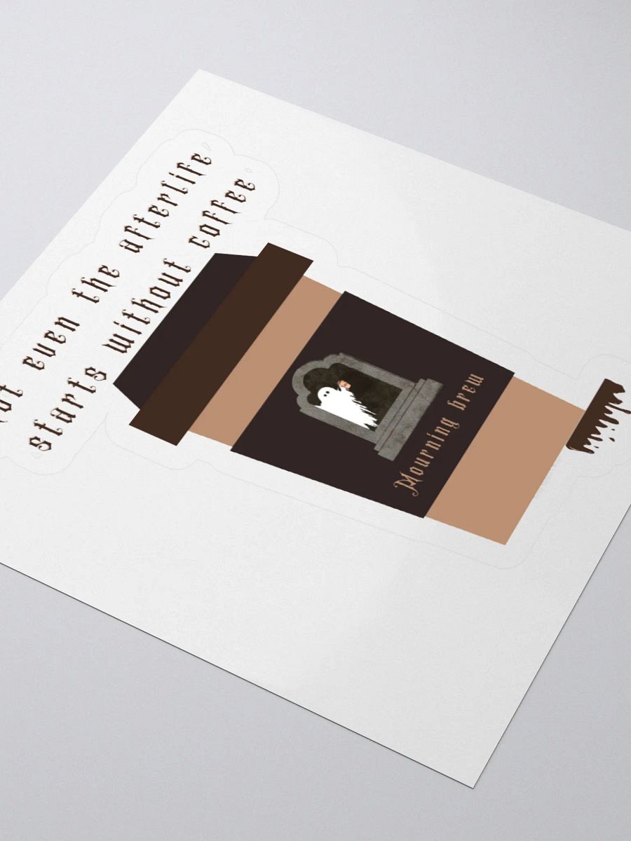 Not Even the Afterlife Starts Without Coffee - Ghost Sticker product image (8)