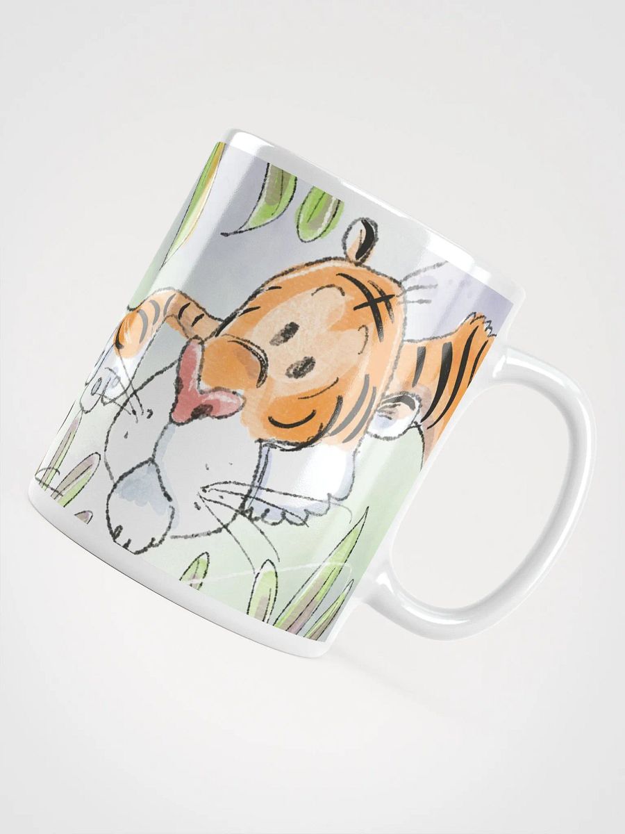 Hand Drawn Tiger Trio White Glossy Mug product image (11)