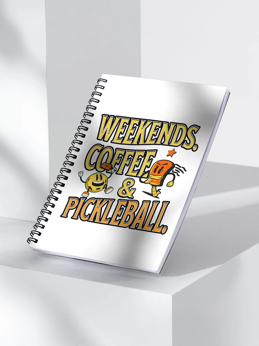 Weekends Coffee And Pickleball Playful Notebook product image (3)