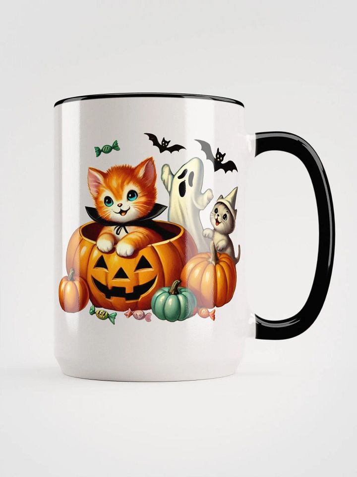 Kittens and Ghost Halloween Mug - 15 oz Coffee Cup product image (1)