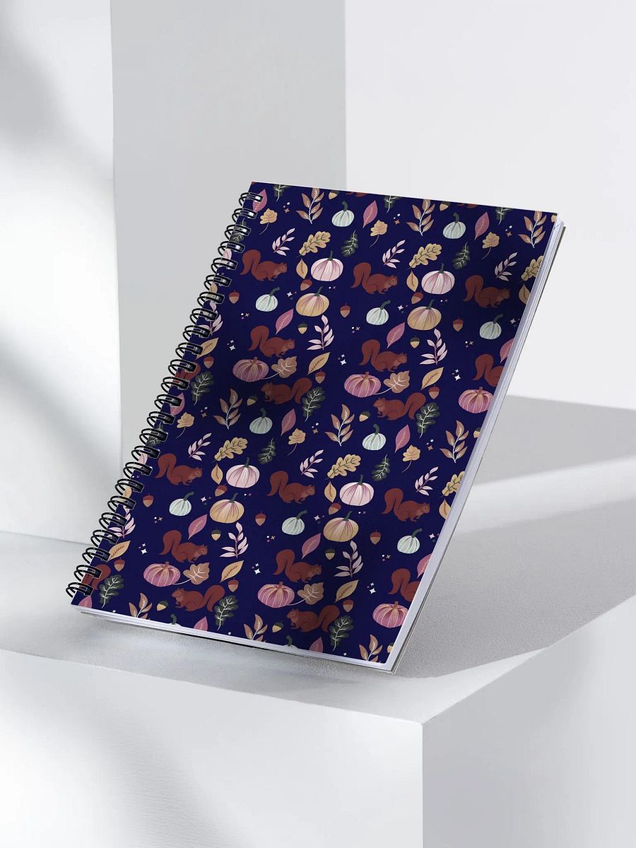Pumpkins & Friends Deep Blue • Spiral Notebook product image (3)