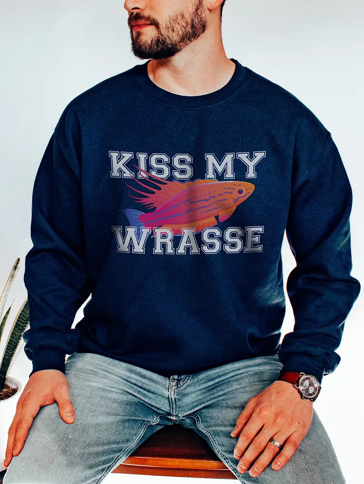 Kiss My Wrasse (Fairy Wrasse) | Sweatshirt for Saltwater and Coral Reef Aquarium Hobbyists product image (14)