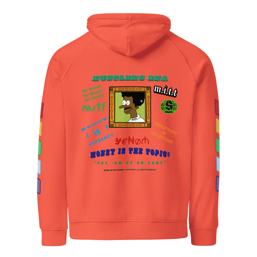 MONEY IS THE TOPIC™ ECO RAGLAN HOODIE UNISEX product image (2)