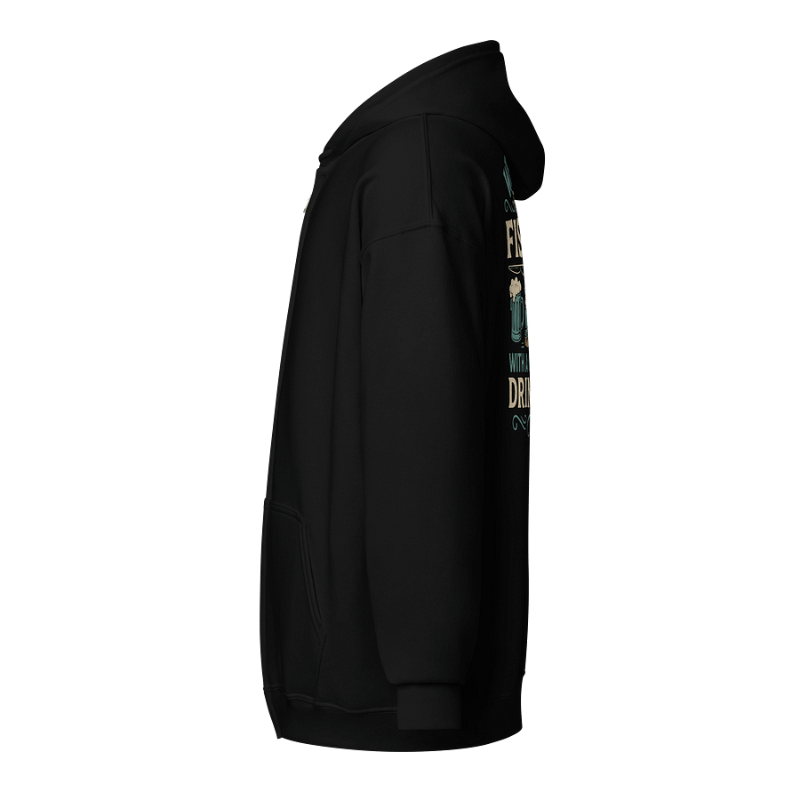 Funny Fishing Zip Hoodie – Weekend Forecast Drinking & Casting product image (7)