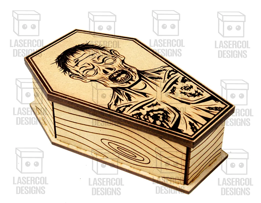 Halloween Coffin Box Set 3 (2 Sizes) - Laser Cut Files product image (10)