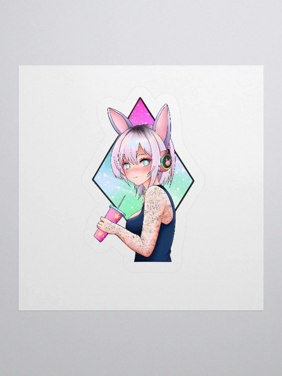 Bunny Beats Kiss Cut Stickers product image (1)