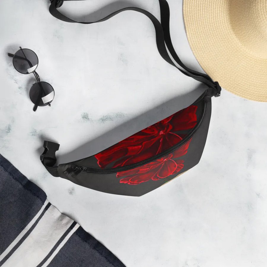 Wait For Me Red Carnation Fanny Pack product image (6)
