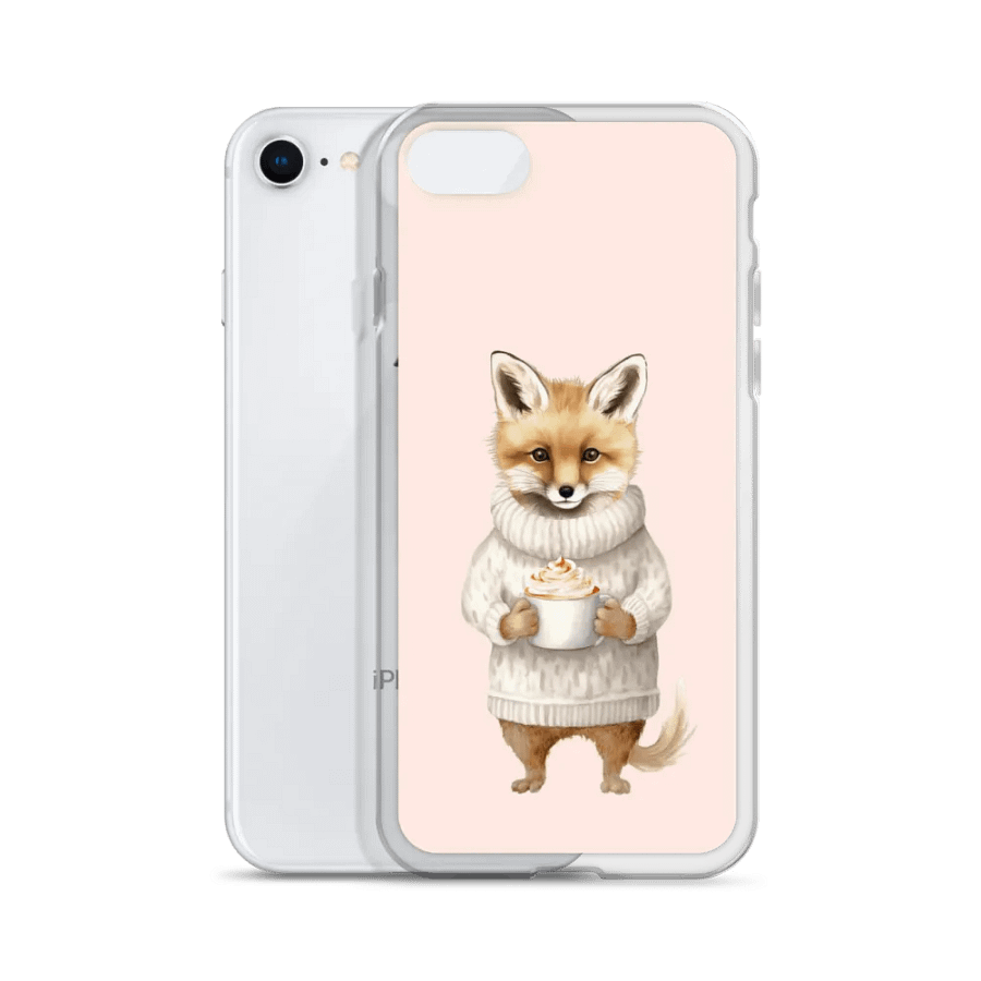 Cozy Fox Knitted Sweater iPhone Clear Case product image (4)