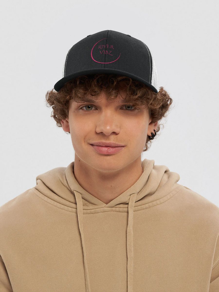 Faded Pink Circle River Vibz Trucker Hat product image (5)