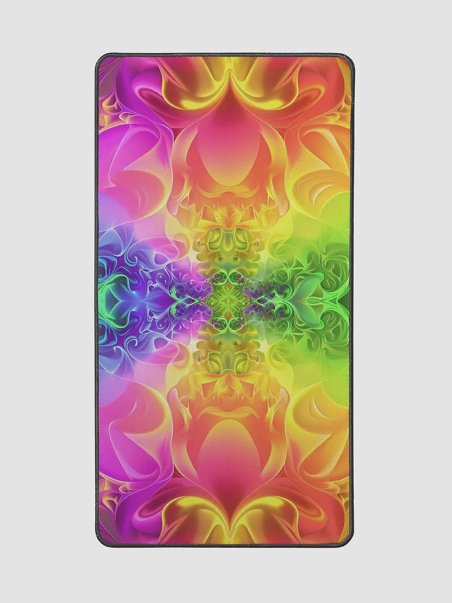 Neon Fractal Desk Mat - Illuminate Your Space product image (2)