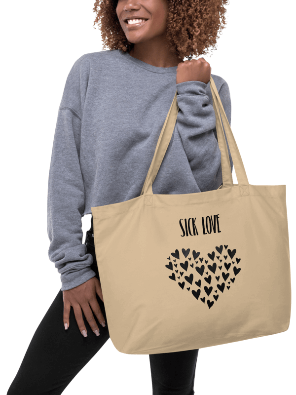 Dark Heart Organic Tote Bag product image (1)