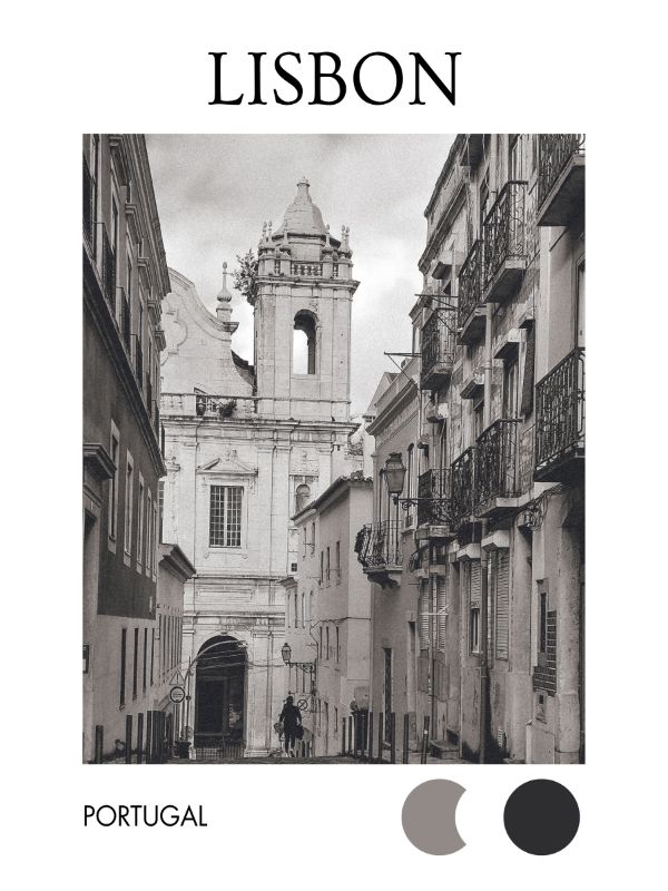 Streets of Lisbon II - Black & White - Digital product image (1)