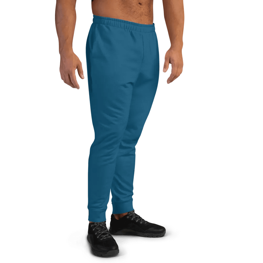 Plain Dark Blue True Summer Recycled Polyester Premium Men's Joggers by Treasure Pie product image (11)