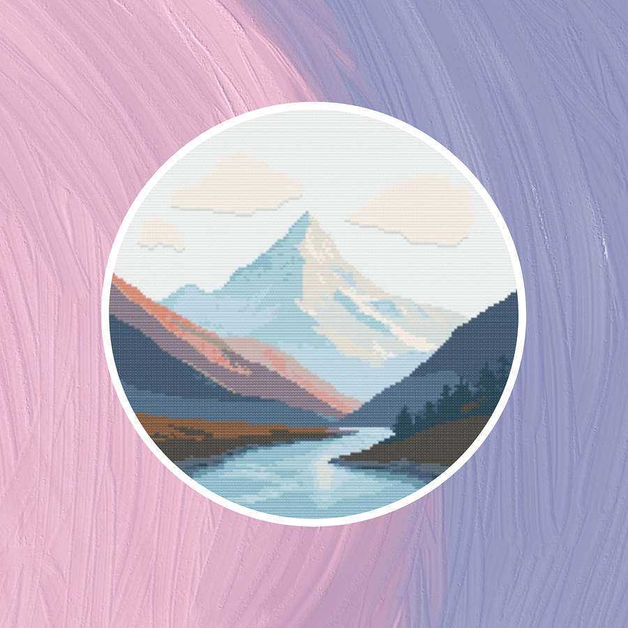 Mountain River Cross Stitch Pattern product image (5)