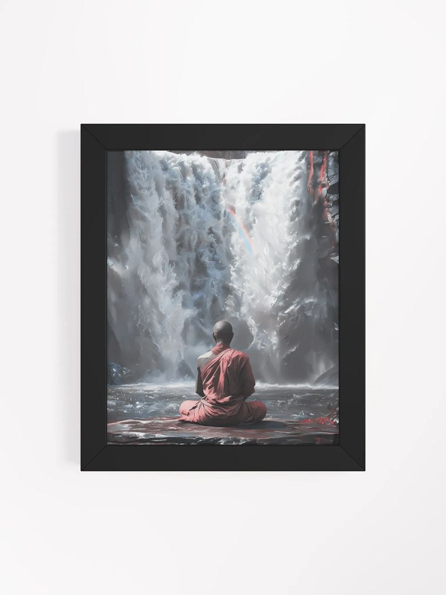 Tranquil Waterfall Meditation, Framed Poster product image (5)