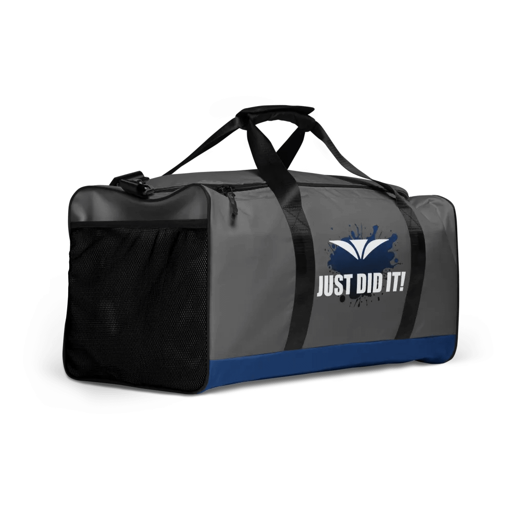 Just Did It! Blue Splatter Gray Duffle Bag product image (2)
