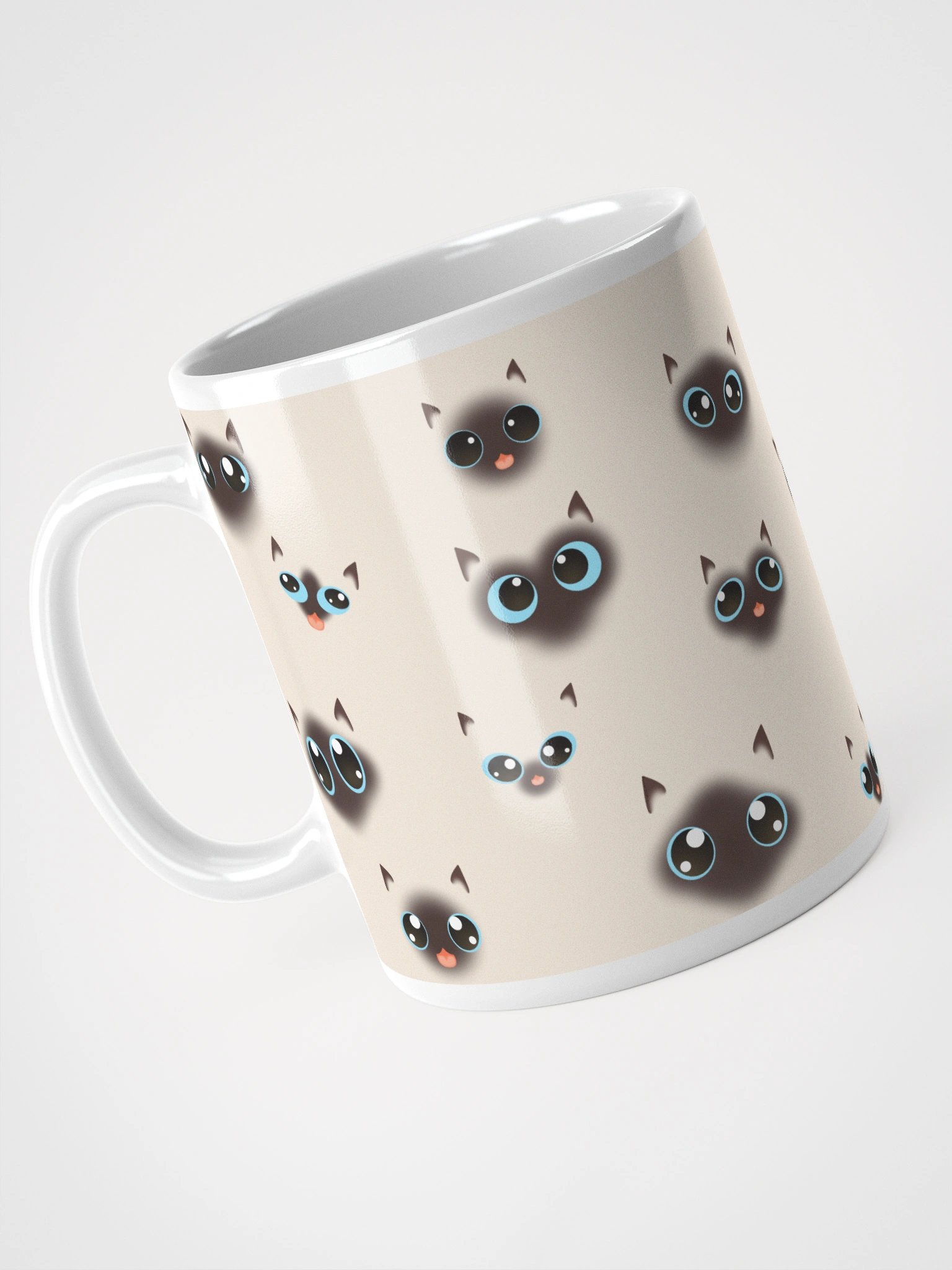Siamese Cat Faces (Blue Eyes) Mug product image (10)