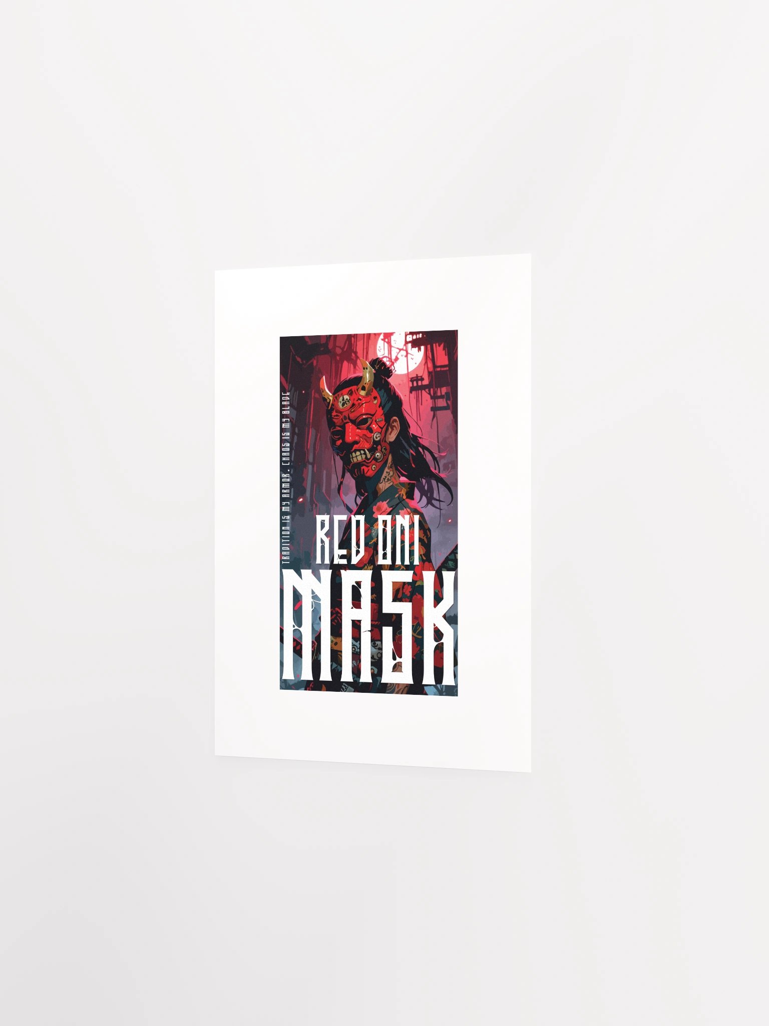 Crimson Red Oni Mask Chaos Poster product image (16)