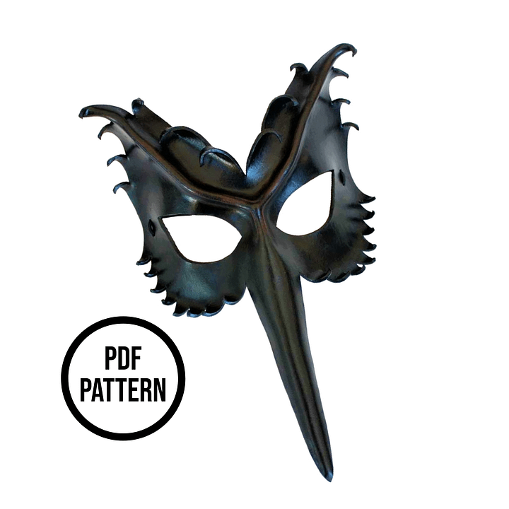 Bird Mask PDF Pattern for Leather product image (1)