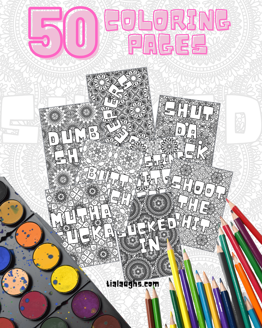 All The Swear Word Bundle Coloring Pages product image (6)