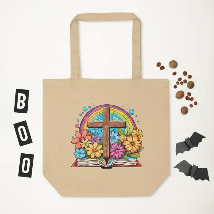 Rainbow Cross Hope Tote Bag product image (2)
