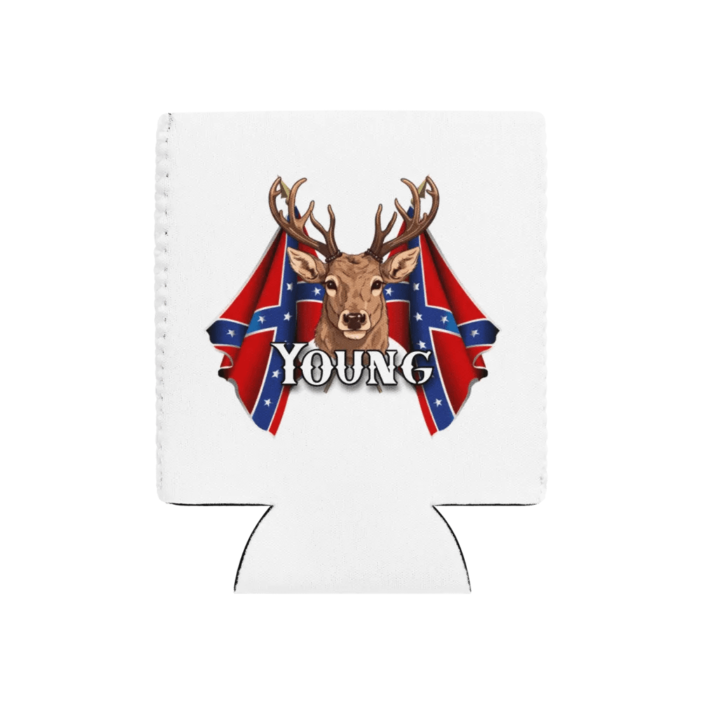 "Young" Last Name Rebel Redneck Deer - Coozie product image (1)
