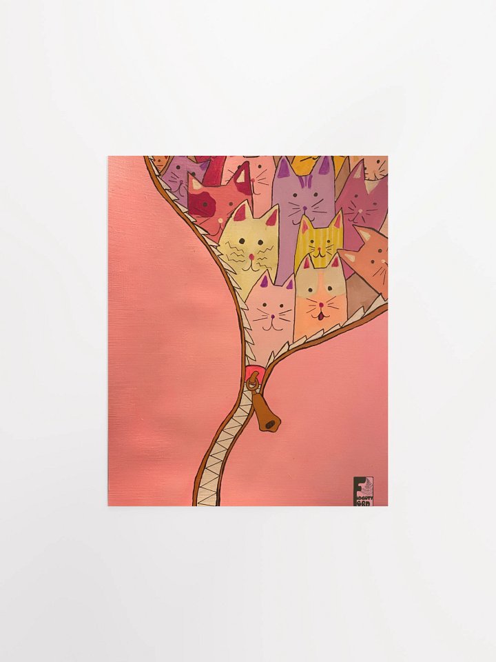 "Unleash The Cats" Poster Print (Pink) product image (1)