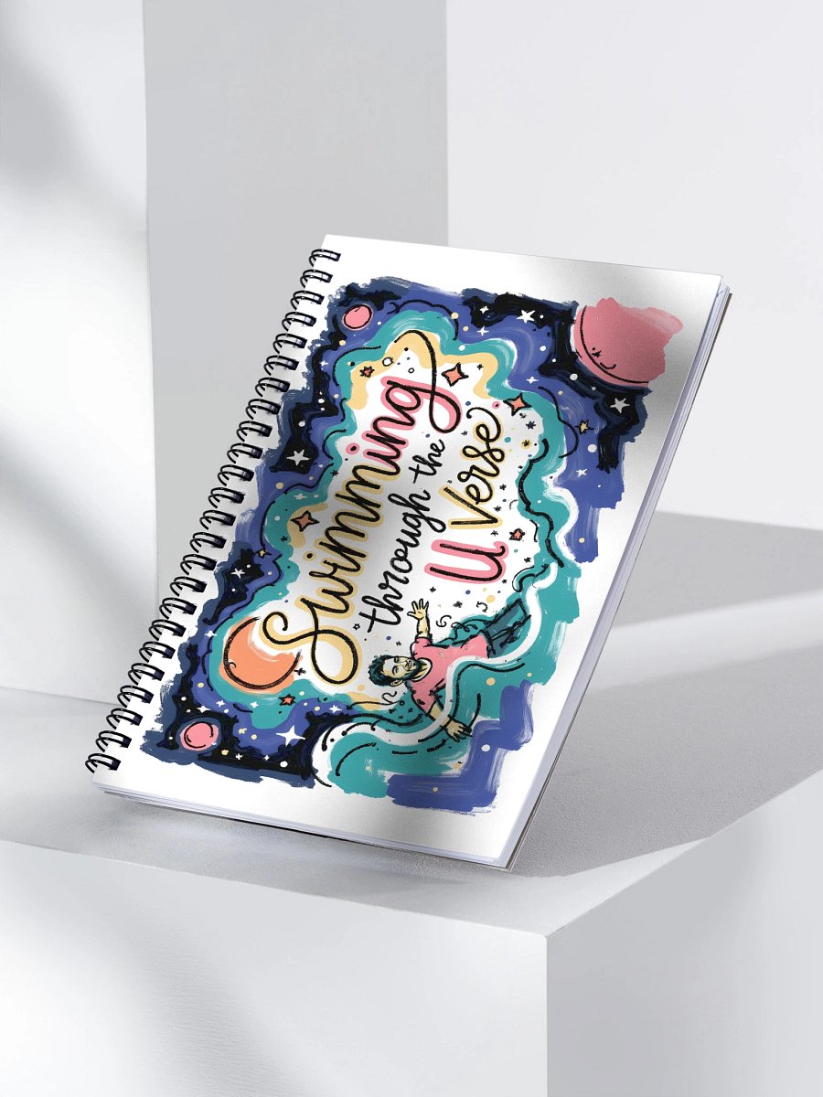 Cosmic Adventure: Swimming Through the U Verse Spiral Notebook product image (3)