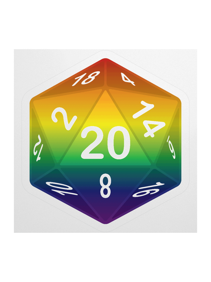 Rainbow D20 Sticker product image (2)