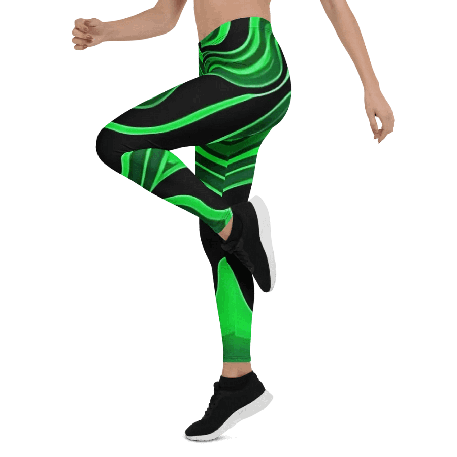 Alien Green Marble Leggings product image (5)