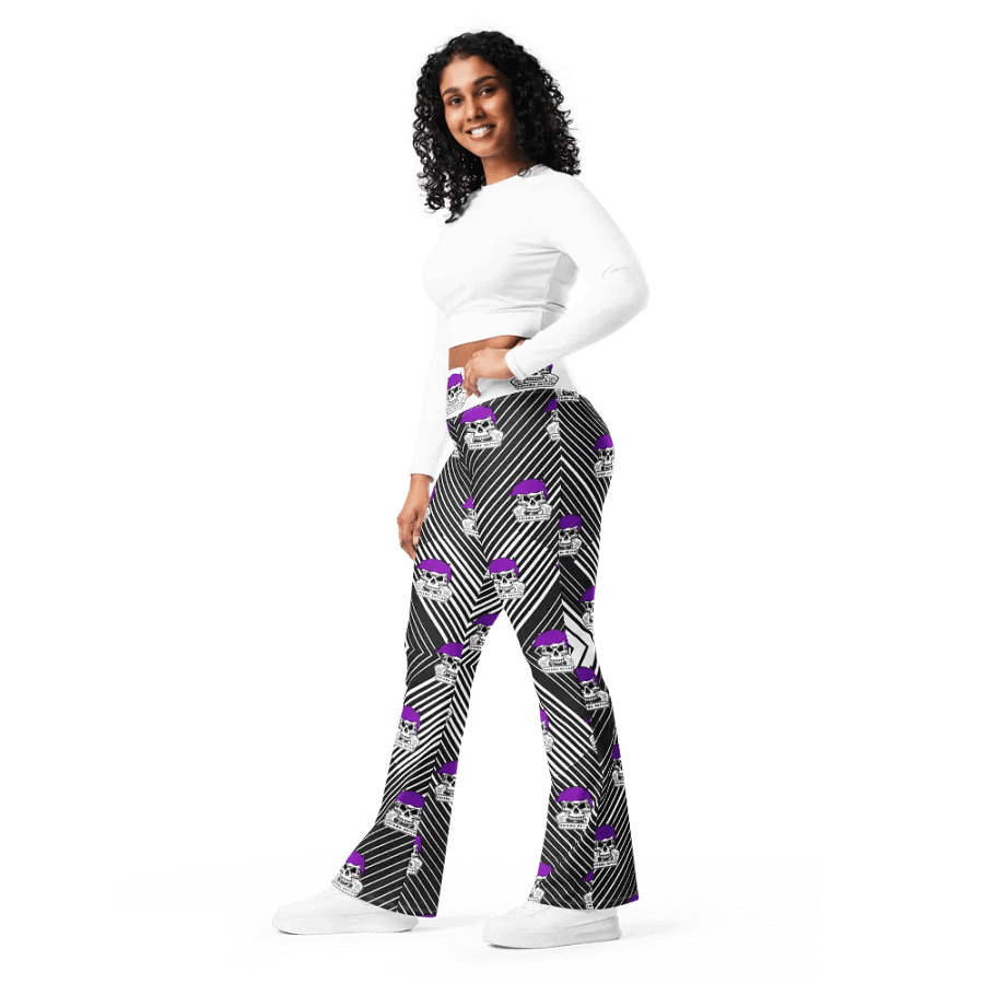 Enigma Nation All-Over Print Flare Leggings product image (10)