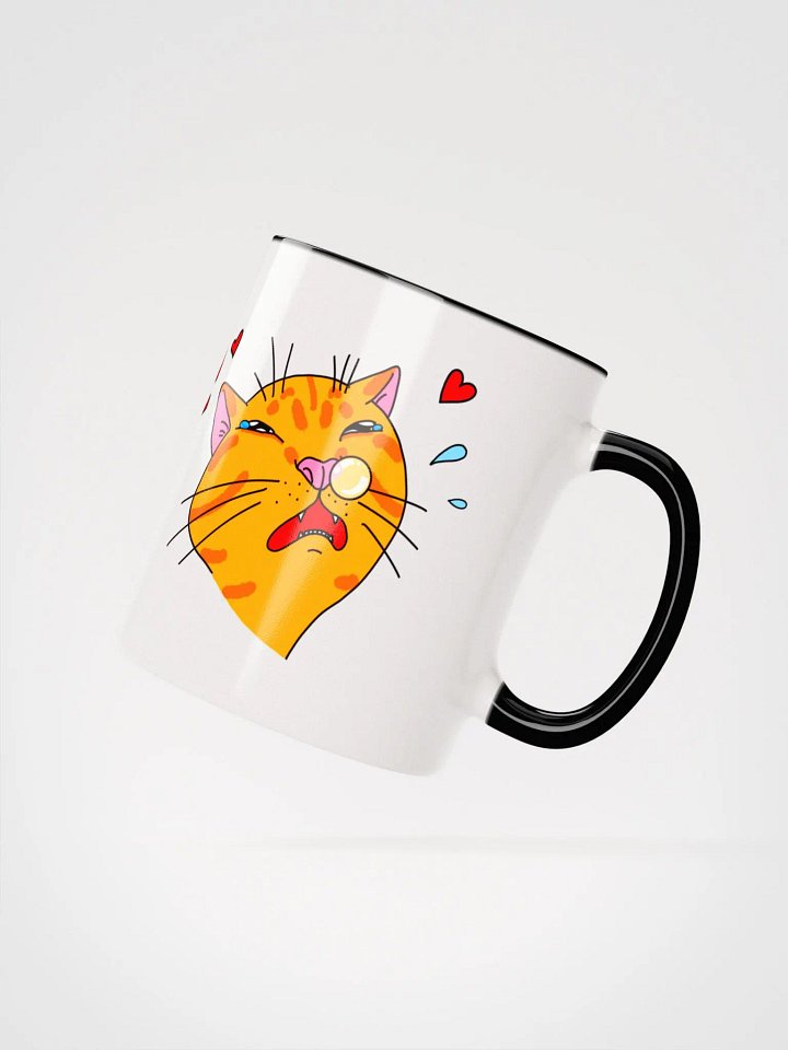 Achoo on You Orange Cat Mug Multicolored Rim product image (20)