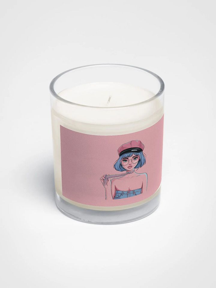 Whimsical Blue Hair & Beret Soy Wax Candle product image (2)