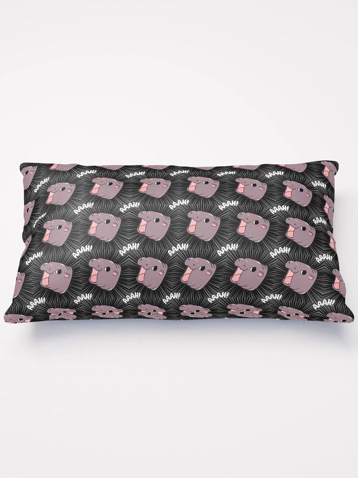 MOODENG'S BLACK AAAH! PILLOW! product image (2)