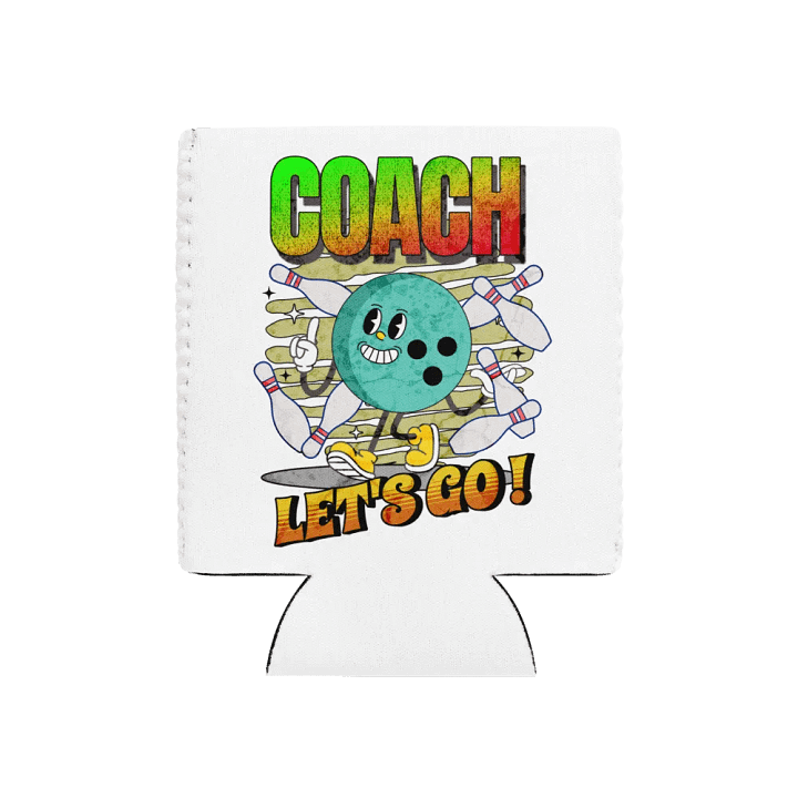 Retro Mascot Coach Bowling Can Cooler product image (1)