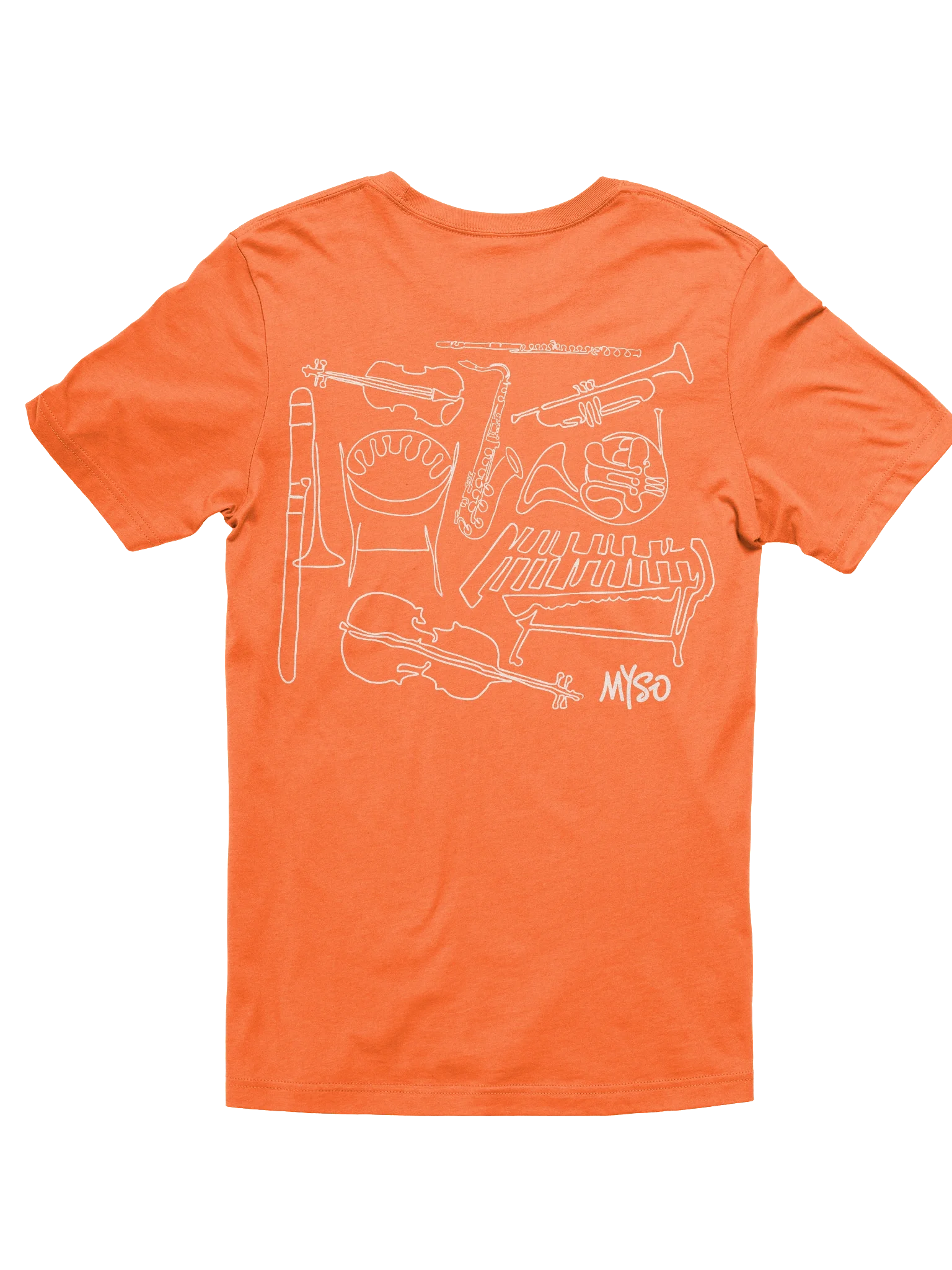 MYSO Adult Orange Instrument T-shirt product image (2)
