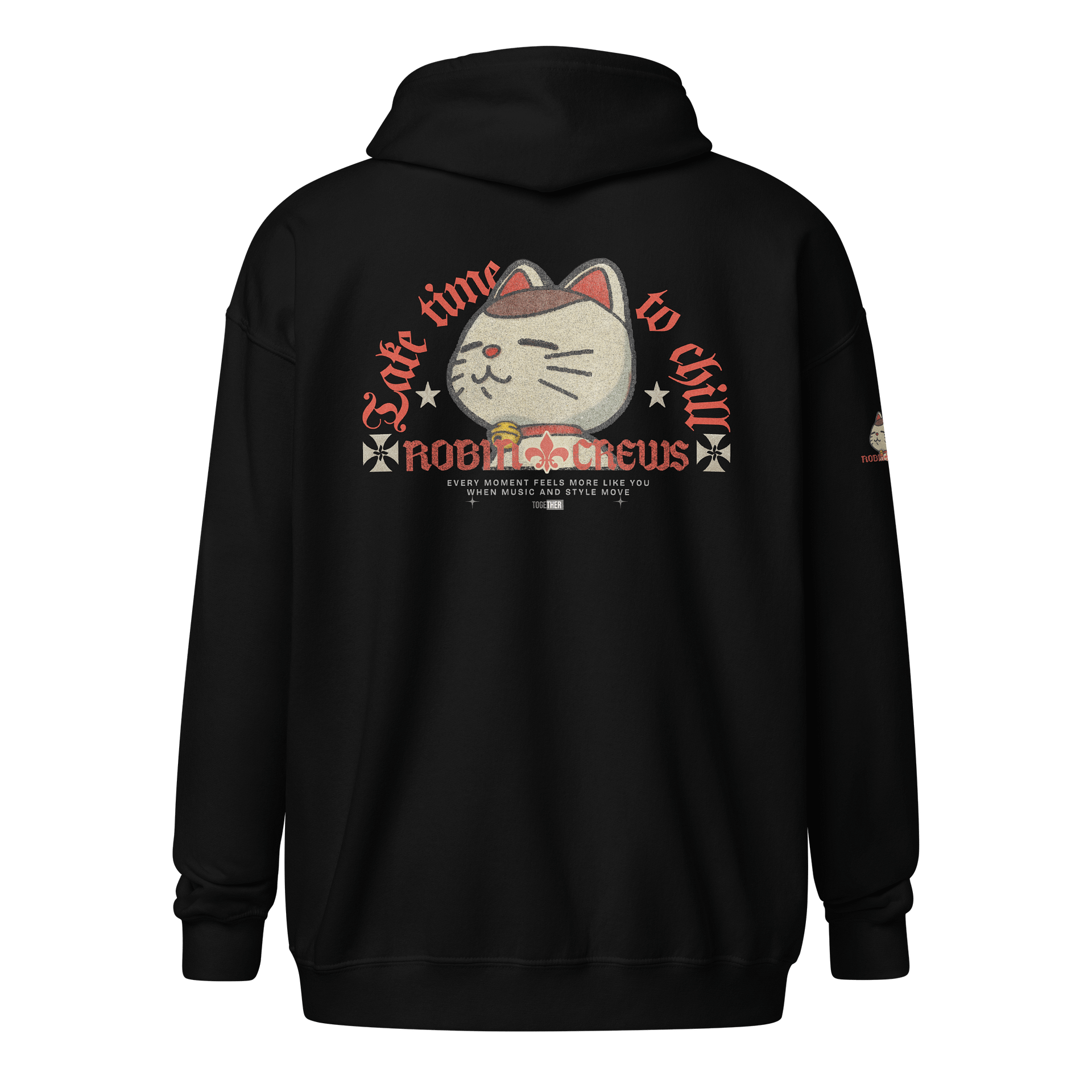 Cat Zip Hoodie with Chill Vibes product image (5)