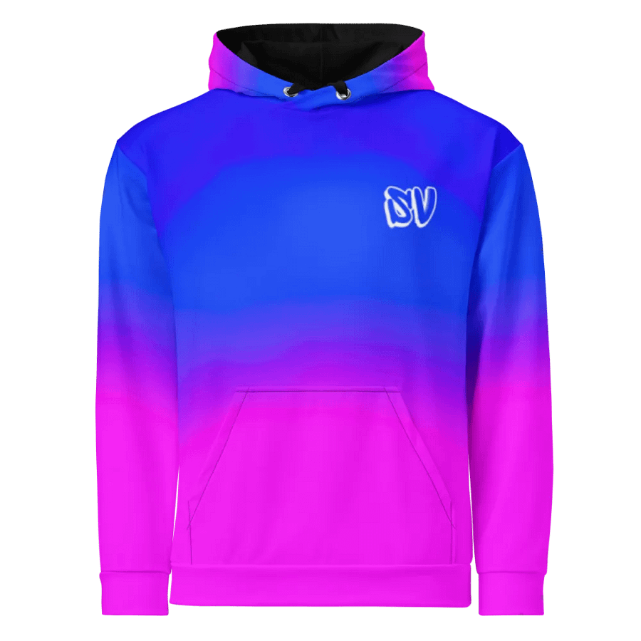 STRAIGHT VIBIN ANIME GIRL NEON COLOR FADE HOODIE product image (1)