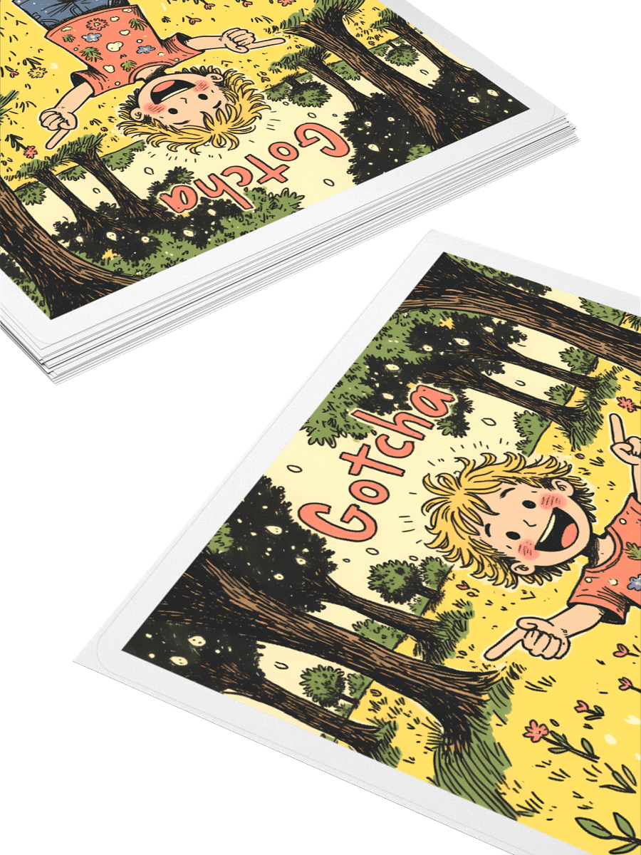 Gotcha! Playful Child – Whimsical Forest Sticker product image (10)