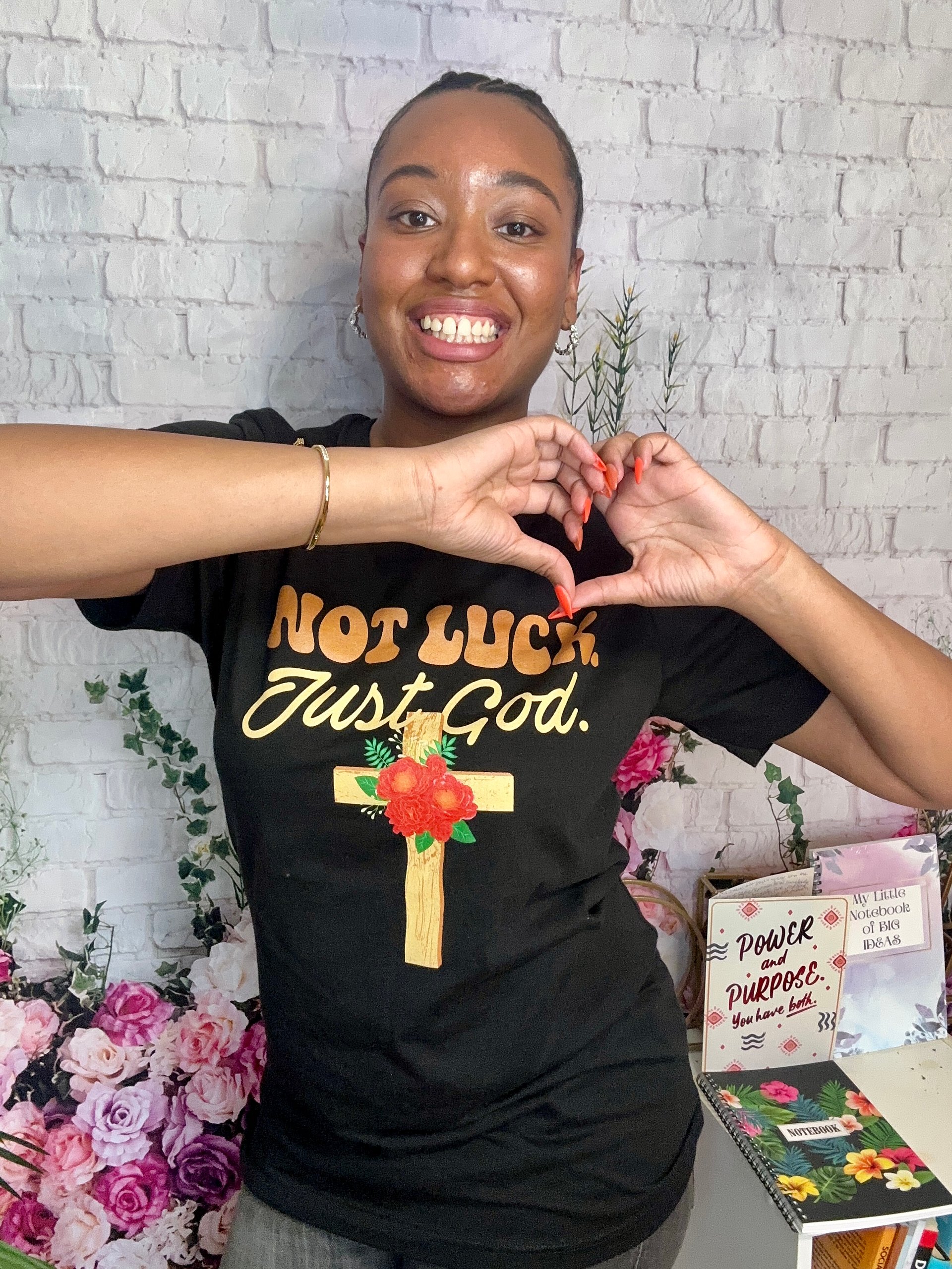 NOT LUCK.JUST GOD. T-SHIRT & DIGITAL MY PRAYER & GRATITUDE JOURNAL BUNDLE product image (1)
