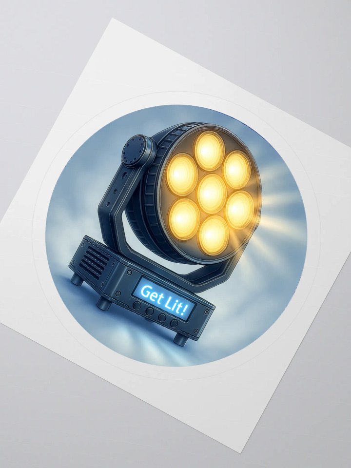 Theatrically Jerry: "Get Lit!" Moving Head Wash Light Stickers product image (4)