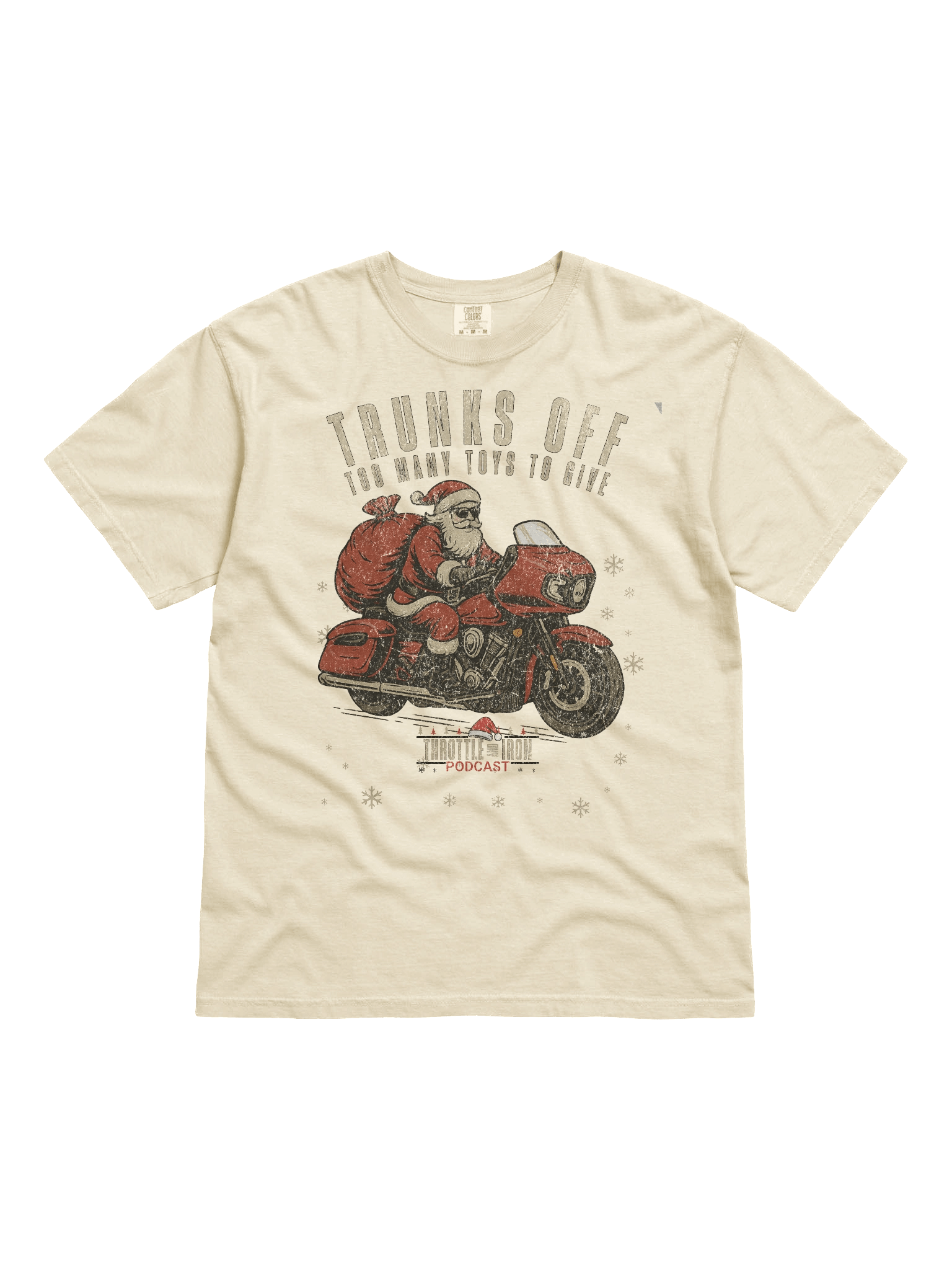 Throttle and Iron “Trunks Off” Christmas Tee (IMC) product image (2)
