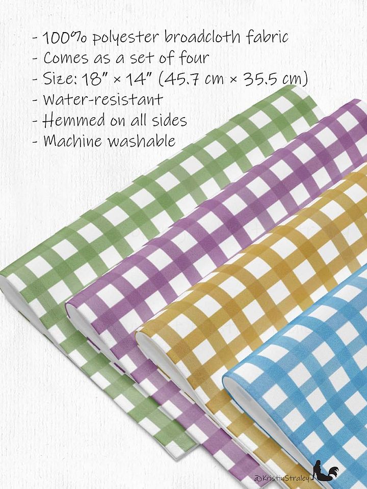 Gingham Colors Set Placemat Set of 4 product image (2)