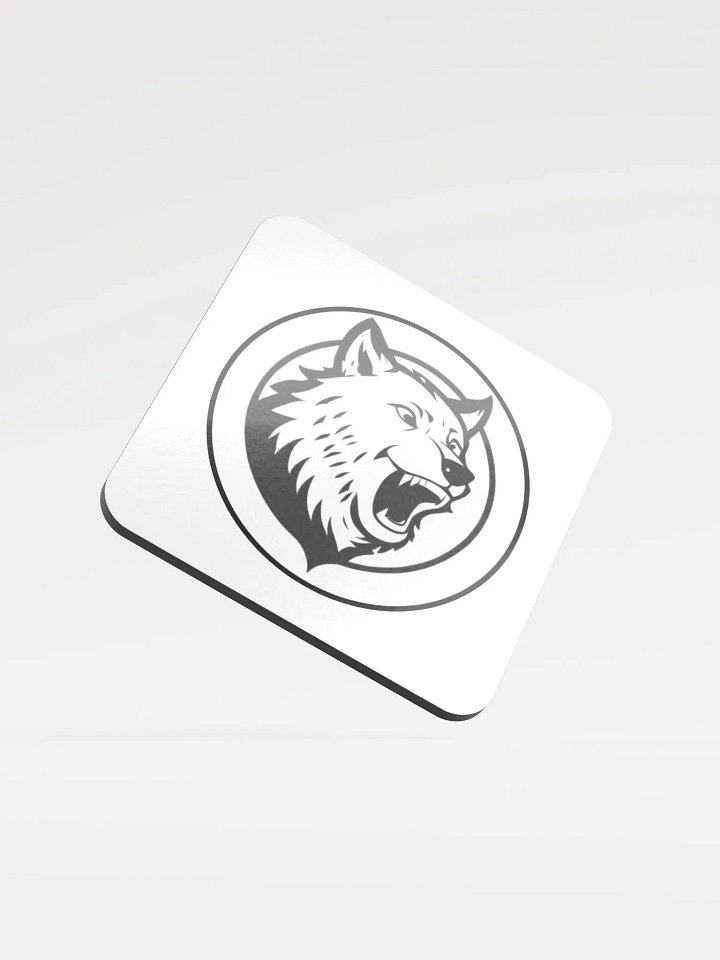 Snarling Wolf Glossed Cork Coaster product image (1)